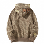 Poleron BAPE Shark Full Zip Hoodie – Beige Gold
